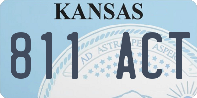 KS license plate 811ACT