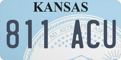 KS license plate 811ACU