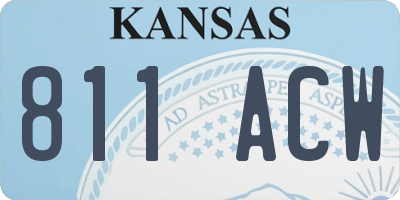 KS license plate 811ACW