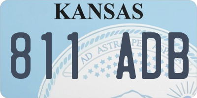 KS license plate 811ADB