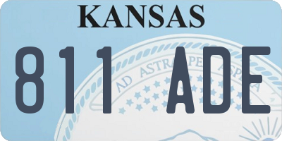 KS license plate 811ADE
