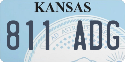 KS license plate 811ADG