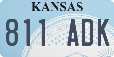 KS license plate 811ADK