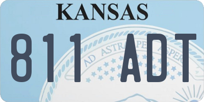 KS license plate 811ADT
