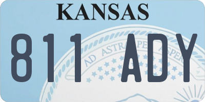 KS license plate 811ADY