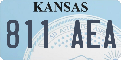 KS license plate 811AEA