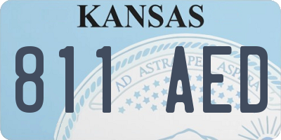 KS license plate 811AED