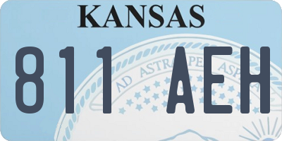 KS license plate 811AEH