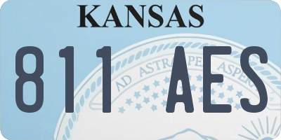 KS license plate 811AES