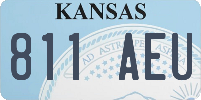 KS license plate 811AEU