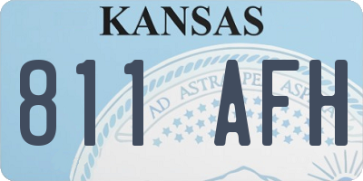 KS license plate 811AFH