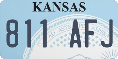 KS license plate 811AFJ