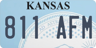 KS license plate 811AFM