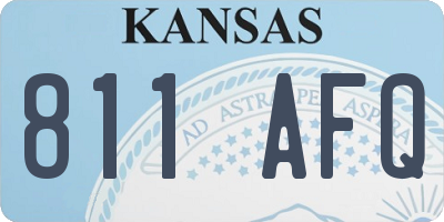 KS license plate 811AFQ