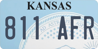 KS license plate 811AFR