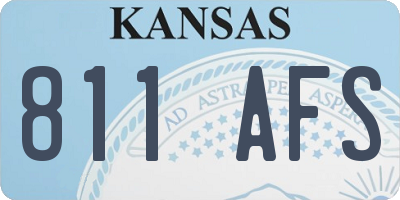 KS license plate 811AFS
