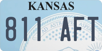 KS license plate 811AFT