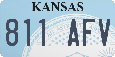 KS license plate 811AFV