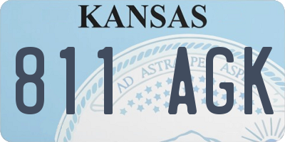 KS license plate 811AGK