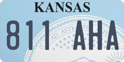 KS license plate 811AHA