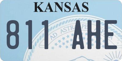 KS license plate 811AHE