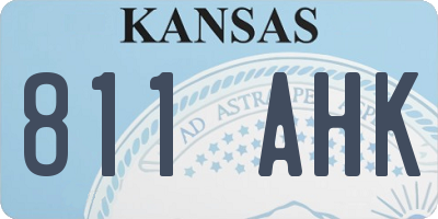 KS license plate 811AHK
