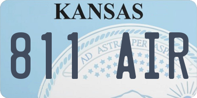 KS license plate 811AIR