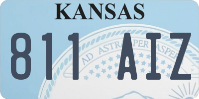 KS license plate 811AIZ