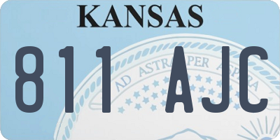 KS license plate 811AJC