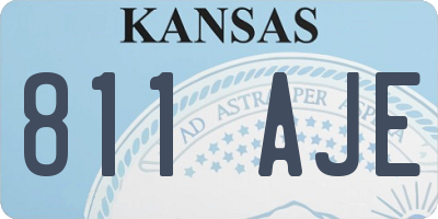 KS license plate 811AJE