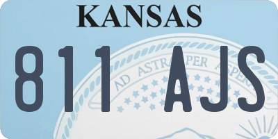KS license plate 811AJS