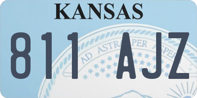 KS license plate 811AJZ