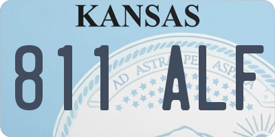 KS license plate 811ALF