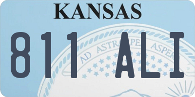 KS license plate 811ALI