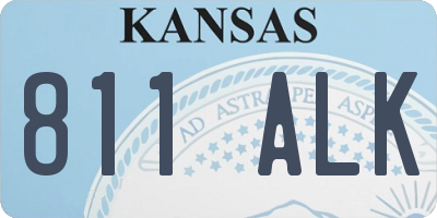 KS license plate 811ALK