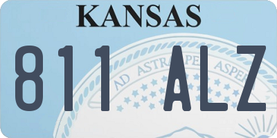 KS license plate 811ALZ