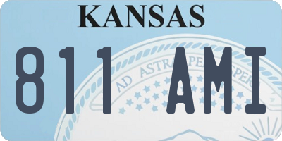 KS license plate 811AMI
