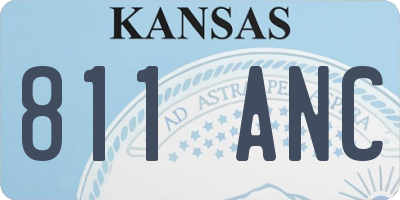 KS license plate 811ANC