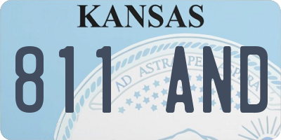 KS license plate 811AND