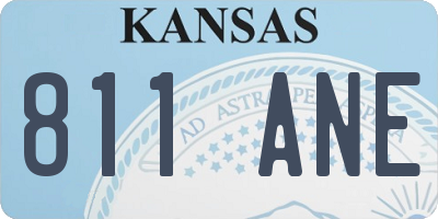 KS license plate 811ANE