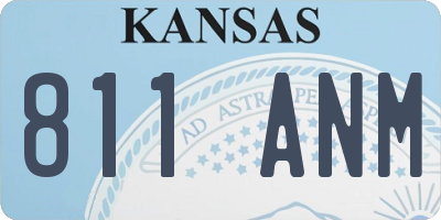 KS license plate 811ANM