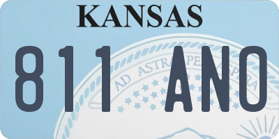 KS license plate 811ANO
