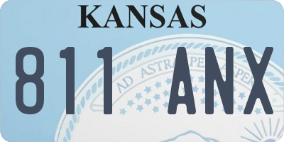 KS license plate 811ANX