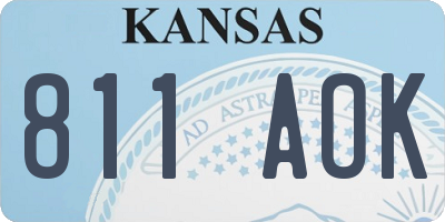 KS license plate 811AOK