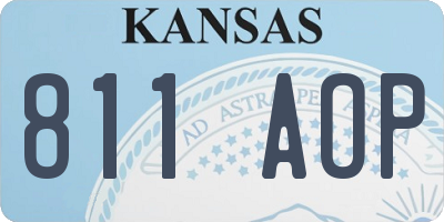KS license plate 811AOP