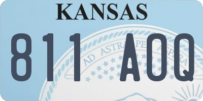 KS license plate 811AOQ