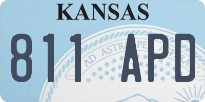 KS license plate 811APD