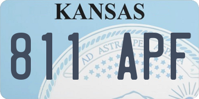 KS license plate 811APF