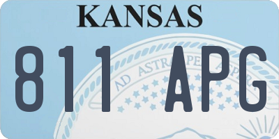 KS license plate 811APG