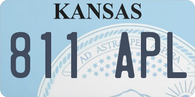 KS license plate 811APL